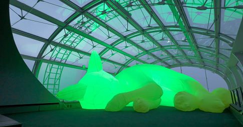 全長9mの巨大猫型インフレータブル彫刻作品「OU-CNI.」