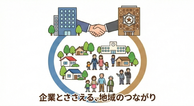 「企業とささえる、地域のつながり」のイメージ画像