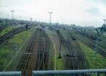 歩道橋上から