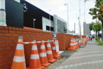 赤レンガと新駅